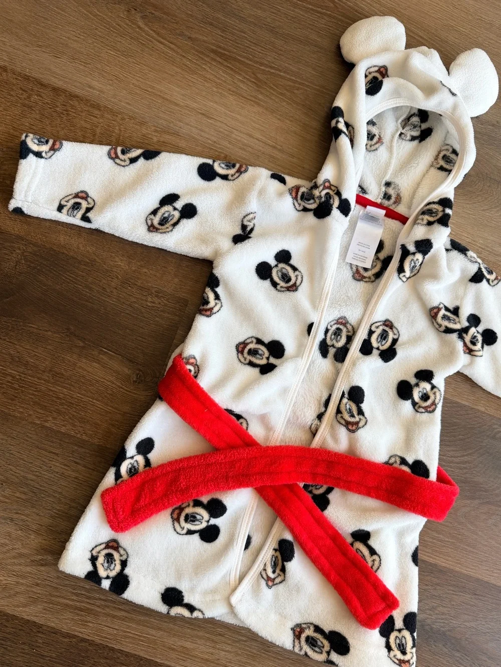DISNEY | Mickey Mouse Robe | Hooded Fleece | Baby Lounge